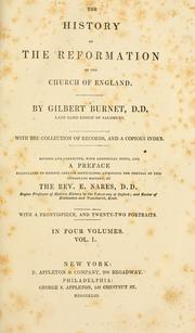 Cover of: The history of the reformation of the church of England by Burnet, Gilbert
