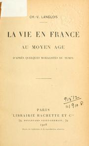 Cover of La vie en France au moyen ©Đage
