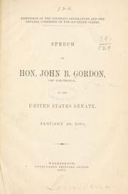 Cover of: Dispersion of the Louisiana legislature and the general condition of the southern states.