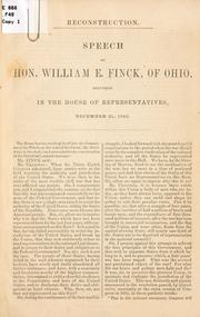 Cover of: Reconstruction. by William Edward Finck