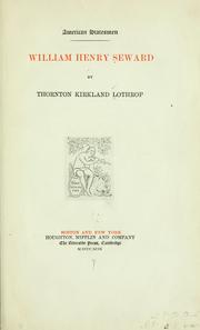 Cover of: William Henry Seward