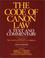 Cover of: Code of Canon Law a Text and Commentary, Study Edition