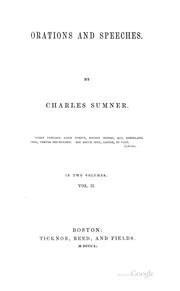 Cover of: Orations and speeches [1845-1850] by Charles Sumner