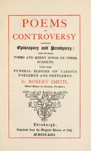 Cover of: Poems of controversy betwixt Episcopacy and Presbytery by Robert Smith