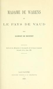 Cover of: Madame de Warens et le pays de Vaud