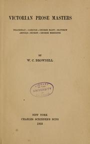 Cover of: Victorian prose masters by William Crary Brownell