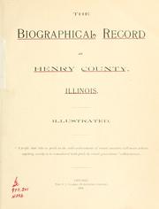 Cover of: The biographical record of Henry County, Illinois. by 
