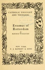 Cover of: Erasmus of Rotterdam by Maurice Wilkinson, Maurice Wilkinson