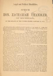 Cover of: Legal and political disabilities. by Chandler, Zachariah