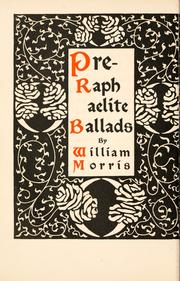 Pre-Raphaelite ballads by William Morris