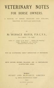 Cover of: Veterinary notes for horse owners by M. Horace Hayes