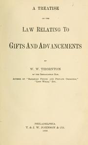 Cover of: treatise on the law relating to gifts and advancements