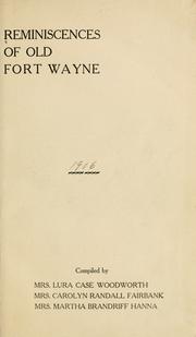 Cover of: Reminiscences of old Fort Wayne
