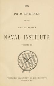 Cover of: Proceedings of the United States Naval Institute. by 