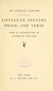 Cover of: Fifteenth century prose and verse