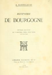 Cover of: Histoire de Bourgogne. by Kleinclausz, Arthur Jean