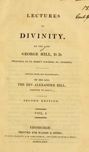 Cover of: Lectures in divinity by George Hill