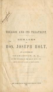 Cover of: Treason and its treatment.