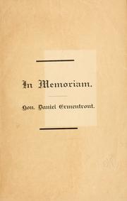 Cover of: In memoriam. by Thomas C Zimmerman