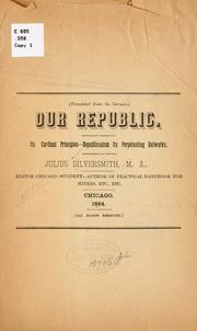 Cover of: Our republic. by Julius Silversmith