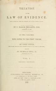 Cover of: A treatise on the law of evidence: fifth American, from the  seventh and eighth London editions