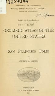 Cover of: Geologic atlas of the United States: San Francisco folio