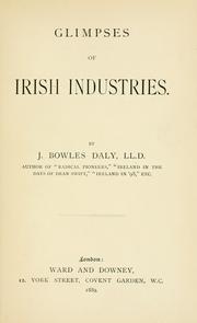 Cover of: Glimpses of Irish industries