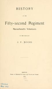 Cover of: History of the Fifty-second Regiment, Massachusetts Volunteers