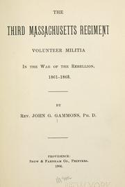 Cover of: The Third Massachusetts Regiment Volunteer Militia in the War of the Rebellion, 1861-1863.
