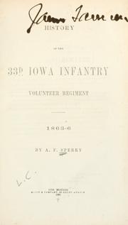 Cover of: History of the 33d Iowa infantry volunteer regiment. by Sperry, A. F.