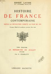 Cover of: Histoire de France contemporaine by Ernest Lavisse, Ernest Lavisse