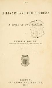 The Hillyars and the Burtons by Henry Kingsley