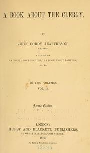 Cover of: A book about the clergy by John Cordy Jeaffreson