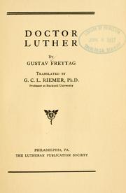 Doctor Luther by Gustav Freytag