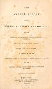 Cover of: Annual report ...: 1st-6th,[22d]-28th; 1834-39, 1855-61.