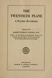 Cover of: The twentieth plane by Watson, Albert Durrant
