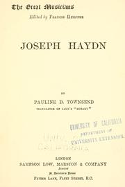 Cover of: Joseph Haydn