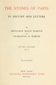 Cover of: The stones of Paris in history and letters.