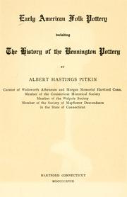 Cover of: Early American folk pottery by Albert Hastings Pitkin