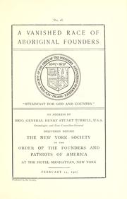 Cover of: A vanished race of aboriginal founders by Henry Stuart Turrill