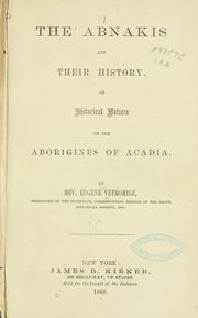 Cover of: Abnakis and their history.