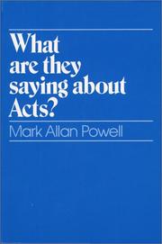 Cover of: What are they saying about Acts?