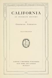 Cover of: California by Gertrude Atherton