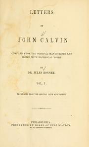 Letters of John Calvin by Jean Calvin