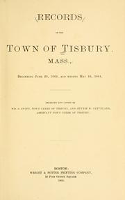 Records of the town of Tisbury, Mass by Tisbury (Mass.)