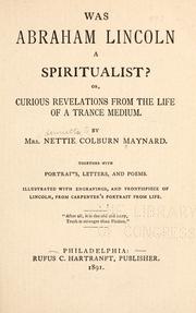 Cover of: Was Abraham Lincoln a spiritualist?