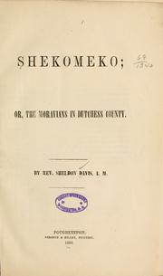 Cover of: Shekomeko by Davis, Sheldon