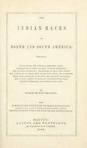 Cover of: The Indian races of North and South America by Brownell, Charles De Wolf