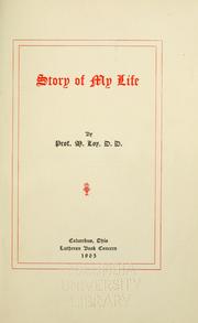 Cover of: Story of my life by Matthias Loy