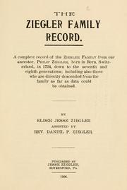 Cover of: The Ziegler family record by Jesse Ziegler